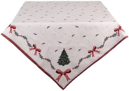 Clayre & Eef Tafelkleed 100x100 cm Beige Katoen Kerst
