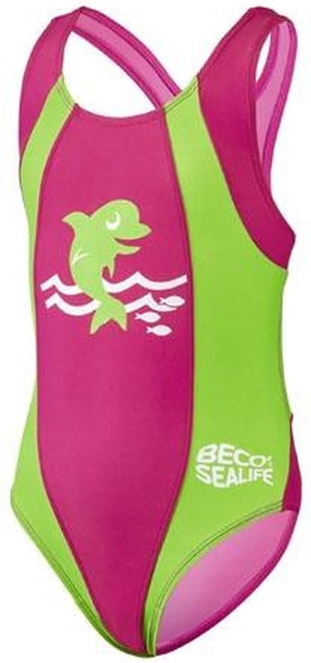 BECO-SEALIFE® Badpak - Spf 50+ - Polyamide - Roze/groen - Maat 80