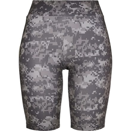 Urban Classics - High Waist Camo Tech Korte cycle broek - S - Zwart/Grijs