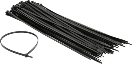 Sapiselco Kabelbinders Zwart - 380x4,5mm - Tie Wraps 100 Stuks
