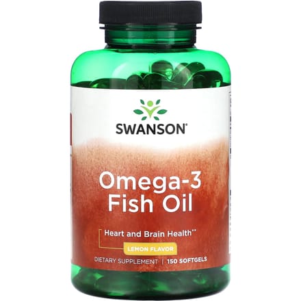 Omega-3 Visolie, Citroensmaak, 150 Softgels