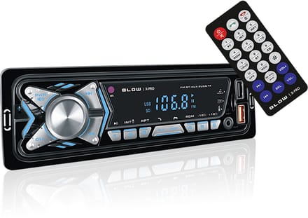 BLOW X Pro Bluetooth Autoradio – USB – AUX – SD – Ingebouwde Microfoon – Afstandsbediening - 1DIN - 4x25W