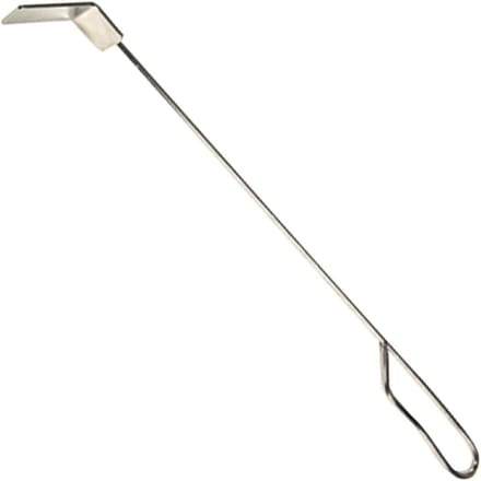 Haard Asschraper - Vuurplaat Pook - Open Haard Onderhoud - Hittebestendige Handgreep - 46 cm Lengte - Roestvrij Staal