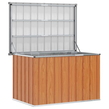 vidaXL - Buitopslagdoos - Hout - 109 - x - 67 - x - 65 - cm - Gegalvaniseerd - staal