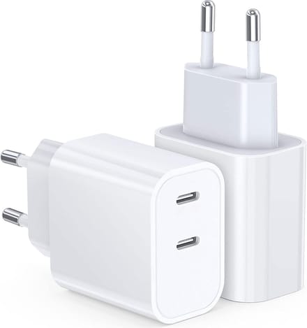 USB C Adapter Oplader USB-C stekker 18W, 20W, 25W, 30W, 35W - Snellader - USB-C Oplader - Universeel - Wit