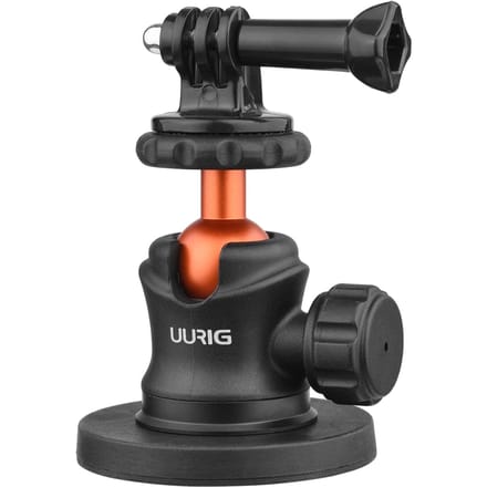 UURIG BH-07 Mini support de trépied de caméra à tête sphérique vis de 1/4 pouces avec caméra de sport à Base magnétique noir