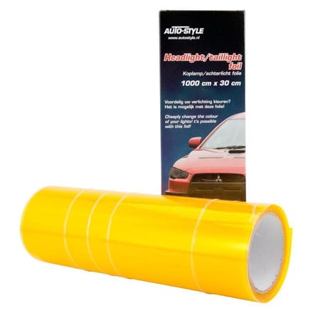 AutoStyle Koplamp-/achterlicht folie - Geel - 1000x30 cm
