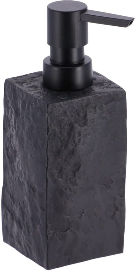 Tendance Zeeppompje/dispenser Ruby - zwart - kunststeen - 18 cm - 260 ml