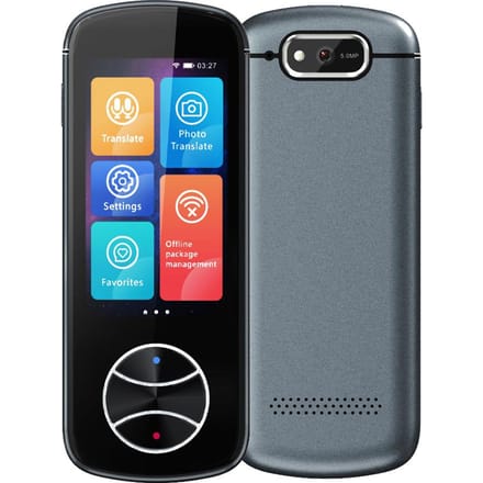 V10 Smart Translator Ondersteuning online/offline/fotovertaling 3 inch touchscreen aluminiumlegering grijs