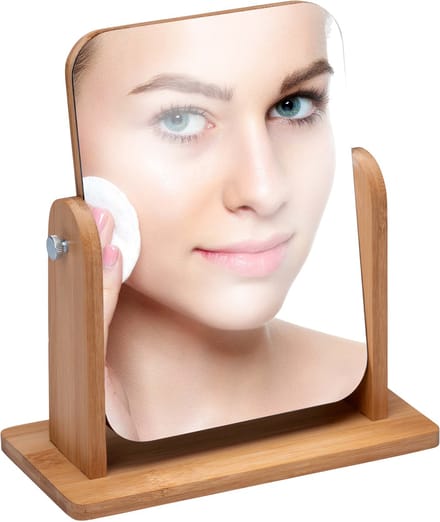 Make-Up Spiegel - Rechthoekig Bamboo - Bamboe - 100 procent Eco FSC Hout