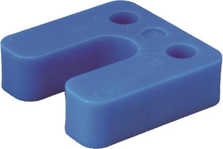 GB drukplaat met sleuf 70x70mm dik 20mm blauw (48st)