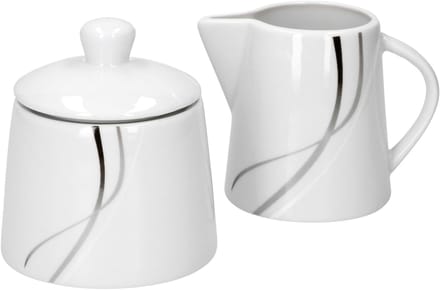Set van 2 melk en suiker melkkan 25cl en suikerpot 28cl Silver Night