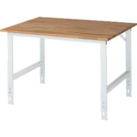 RAU werktafel, beuken blad, B 1250 x D 1000 x H 760-1080 mm