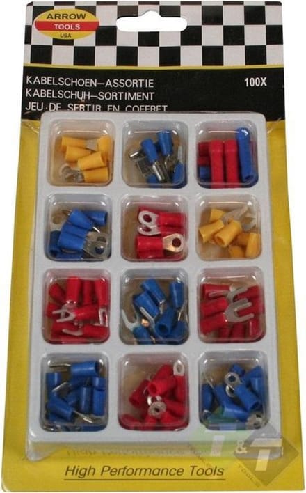 kabelschoen assortiment 100 dlg - kabelschoenen - kabelverbinders