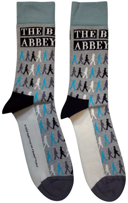 The Beatles - Abbey Road Colours Crossing Repeat Enkelsokken - Grijs