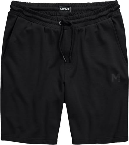 Men Plus - Heren - Sweatbermuda basic elastische tailleband - Zwart - Maat L
