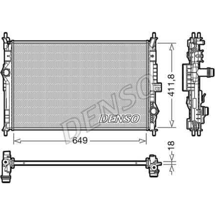 Radiator, motorkoeling DENSO DRM21103