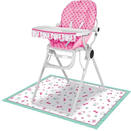 2-delige Doodle in Pink decoratieset voor kinderstoel