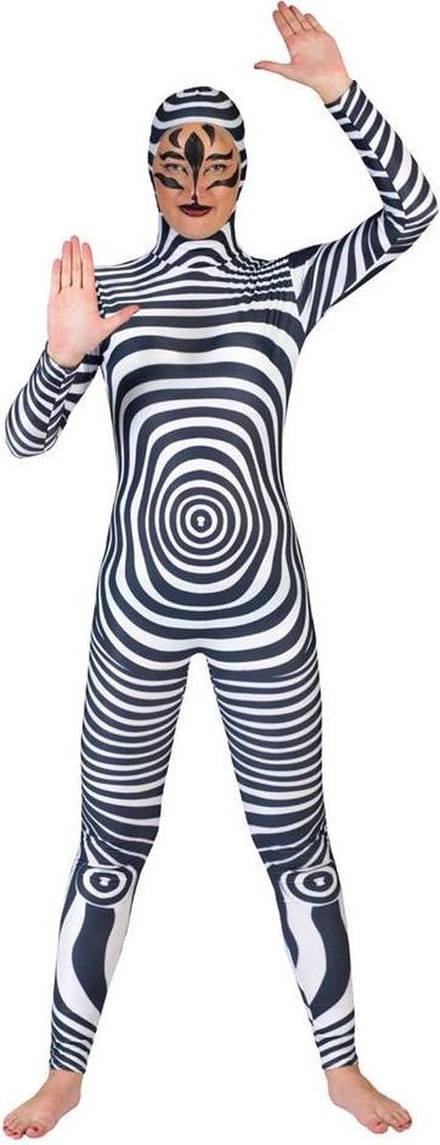 Catsuit Zebra | Maat 44-46 | Verkleedkleding