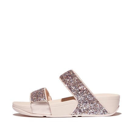 FitFlop Lulu Multi-Tonal Glitter Slides Vrouwen - Nude Rose Mix