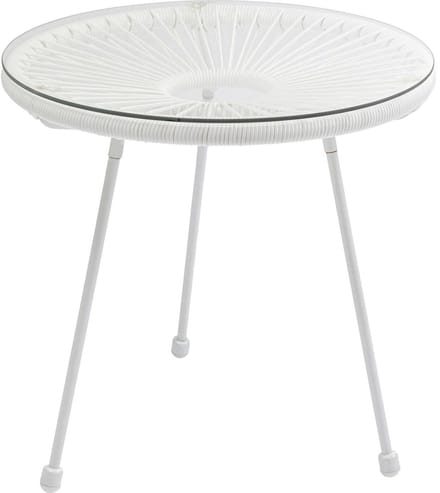 Tuin Bijzettafel Acapulco Mono wit Kare Design