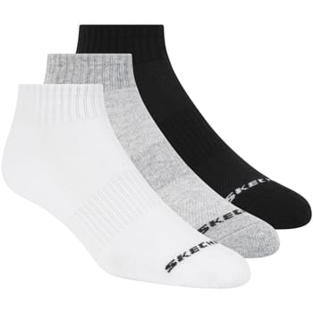 Skechers 3-pack Unisex Terry Qtr Crew, Unisex witte Sokken 43-46 wit