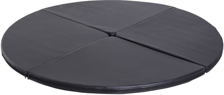 HOMCOM-Tanzstangenmatte-Kunststoff-Ø 150 x 5H cm-Schwarz