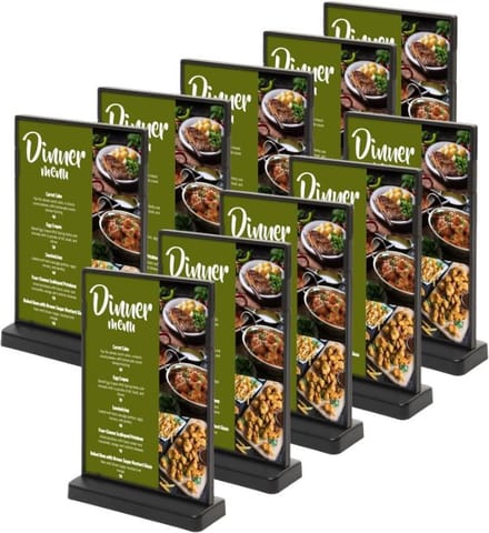 10 pack T Menukaarthouder A5 formaat staand Menuhouder acryl T standaard acryl kaarthouder | menustandaard A5 Folderstandaard Folderhouder