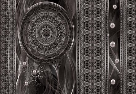 Fotobehang Luxury Abstract Pattern Spheres | XL - 208cm x 146cm | 130g/m2 Vlies