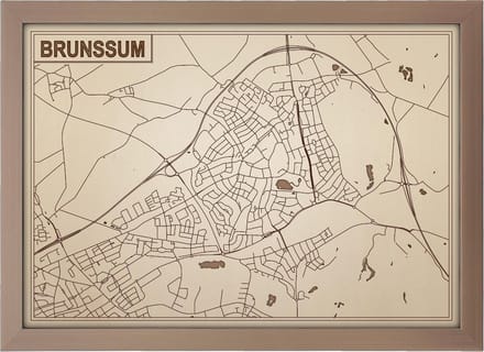 Decoratief Beeld - Houten Van Brunssum - Hout - Bekroned - Bruin - 21 X 30 Cm