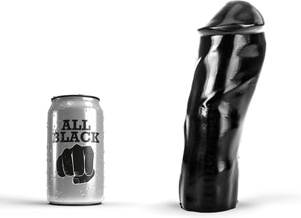 All Black  Zwarte realistische dildo - 20 cm