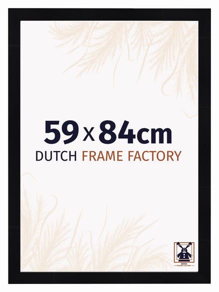 Fotolijst 59x84 cm - MDF - Zwart Hoogglans - Praag