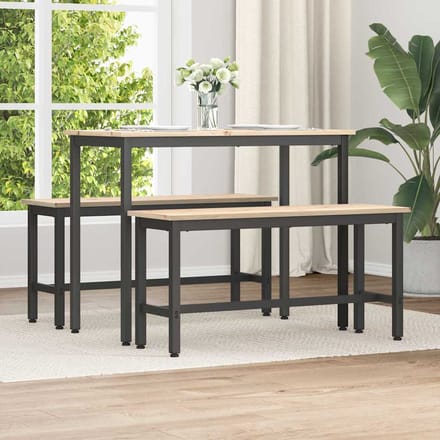 vidaXL - Eetbank - Naturel - 100 - x - 32,5 - x - 49 - cm - Massief - grenenhout