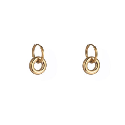Go Dutch Label Oorhangers Big Circle Hoop Goudkleurig