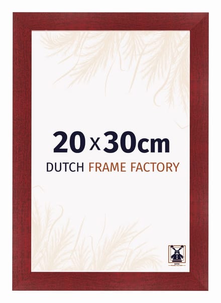 Fotolijst 20x30 cm - MDF - Wijnrood Geveegd - Praag