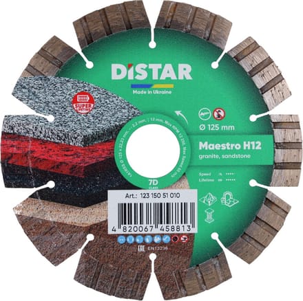 Distar Maestro Serie - Diamantschijf - 125mm - Segmenten Technologie