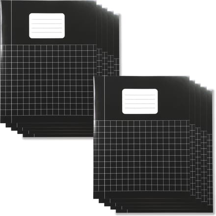 Schriften A5 formaat Ruit 10 mm - Zwart - 10 pak - Schoolschrift geruit - DULA