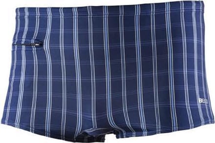 BECO Zwembroek Heren - Polyamide/elastaan - Blauw/wit - Maat XXL