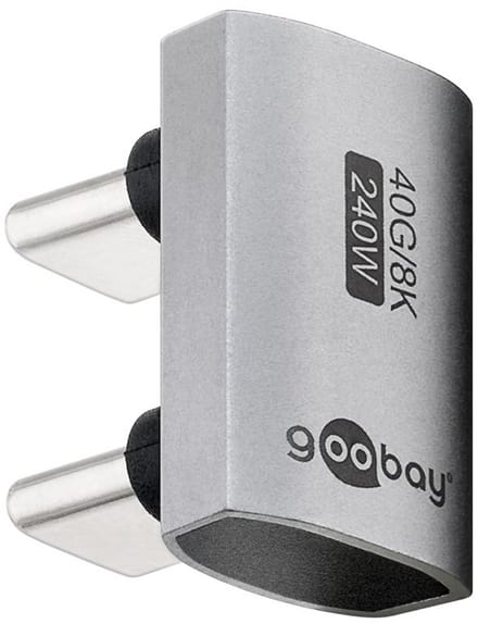 Goobay USB-C-adapter 180° U-vorm, USB4, USB-C > USB-C, retailzak