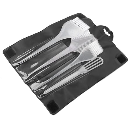 Haarkleur Borstelset Professionele Haarkleurverf Kleuringsborstel Applicator met Opbergtas Transparant transparant
