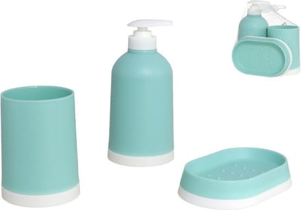 Klassieke Badset 3 delig voor in de badkamer Turquoise