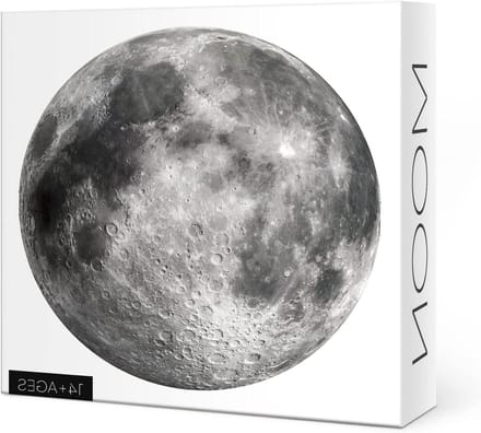 Ronde Puzzel - Maan Puzzel - Ontspanning Thuis - Letters op Achterkant - 1000 Stukjes - Grijs