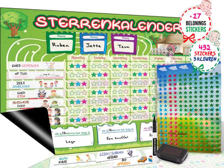 Brute Strength - Magnetisch Beloningssysteem (54) - A3 - Beloningskalender - Planborden - Weekplanner kind - Zindelijkheidstraining - Dagplanner