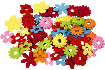 Creativ Company Bloemen van Vilt 135 stuks