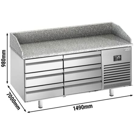 GGM Gastro Pizzakühltisch Premium PLUS - 1490x700mm - mit 6 Schubladen
