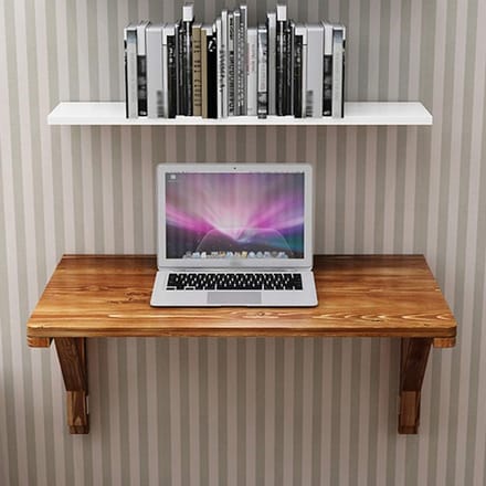 Inklapbaar Bureau - Wandtafel Klaptafel - Ruimtebesparend Werken - Massief Hout Constructie - 100x50cm - Veelkleurig