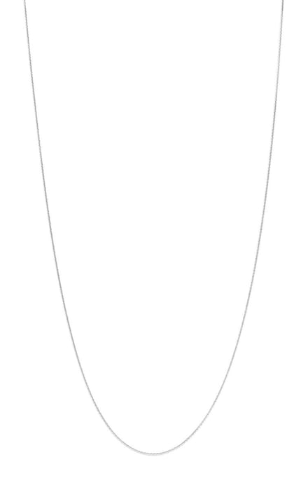 Mori Gold 14krt witgoud collier, type Anker 0,8mm breed en 45cm lang.