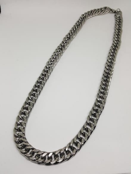 RH-Jewelry. Stalen ketting heren. Panzerketting dubbele schakel