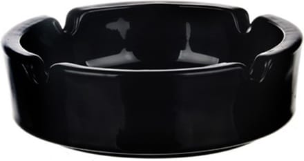 Glasmark Asbak - glas - D11 cm - zwart - voor binnen en buiten