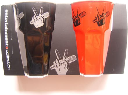 Set van 2 frisdrank/limonadeglazen The Voice collectie